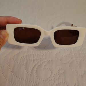 Versace White and Brown Women's Sunglasses